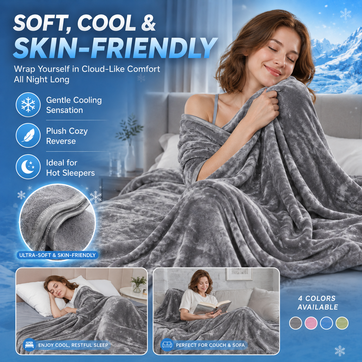 ❄️🔥 Hot Sale | Cooling Blanket for Hot Sleepers