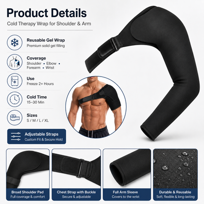 🔥Shoulder Arm Ice Pack Wrap for Pitchers & Volleyball Players-Reusable Ice Pack for Shoulder & Elbow & Arm Cooling