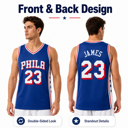 🔥Unisex Basketball #23 James Philadelphia Team Jersey