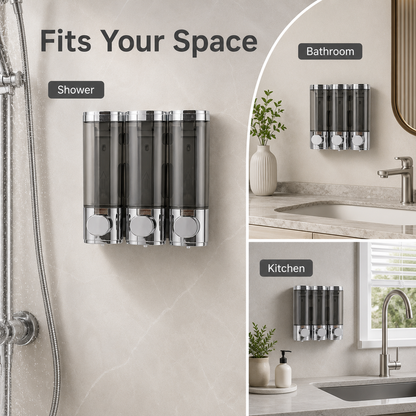 🔥Wall Mounted Soap Dispenser - Eliminates shower clutter, easy to refill