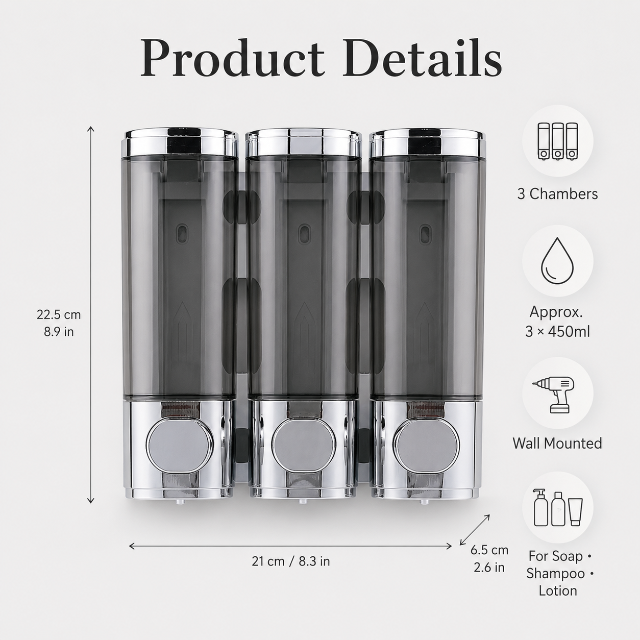 🔥Wall Mounted Soap Dispenser - Eliminates shower clutter, easy to refill