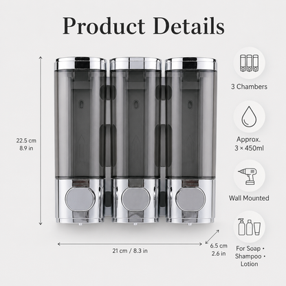 🔥Wall Mounted Soap Dispenser - Eliminates shower clutter, easy to refill