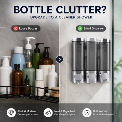 🔥Wall Mounted Soap Dispenser - Eliminates shower clutter, easy to refill