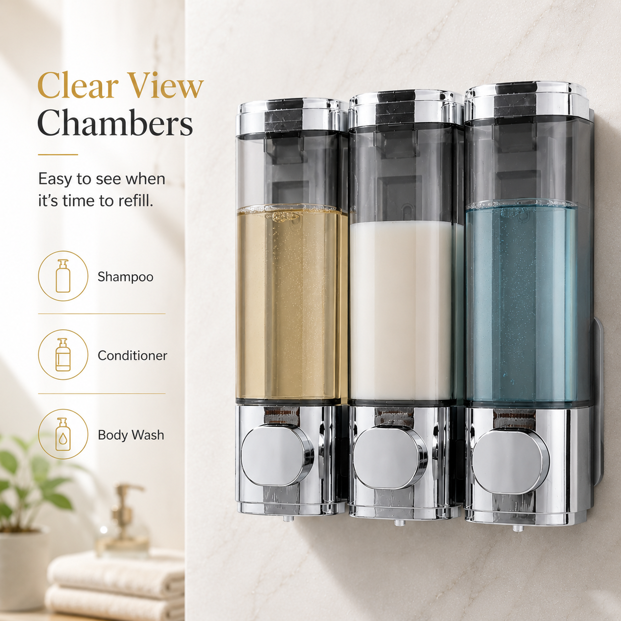 🔥Wall Mounted Soap Dispenser - Eliminates shower clutter, easy to refill