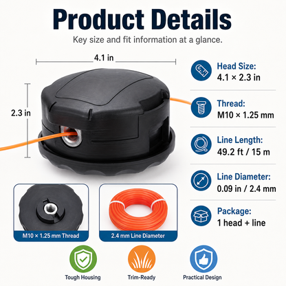 🔥🛠️Power Tool String Trimmer Head Replacements - High-Compatibility Tool Accessories