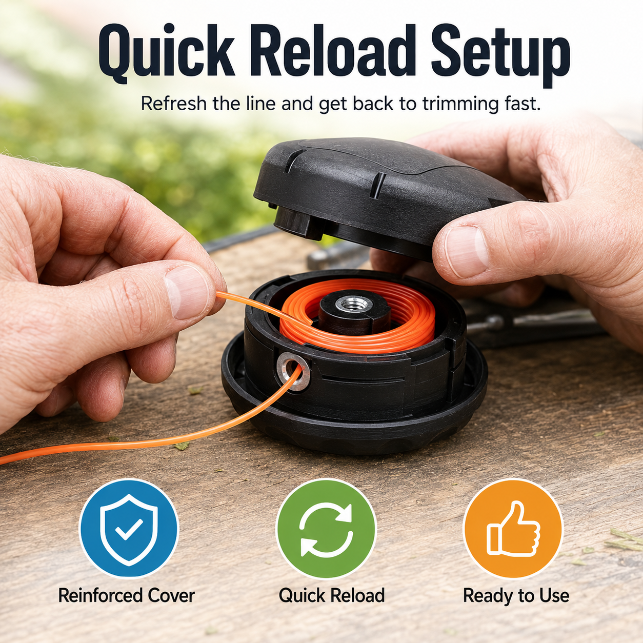 🔥🛠️Power Tool String Trimmer Head Replacements - High-Compatibility Tool Accessories