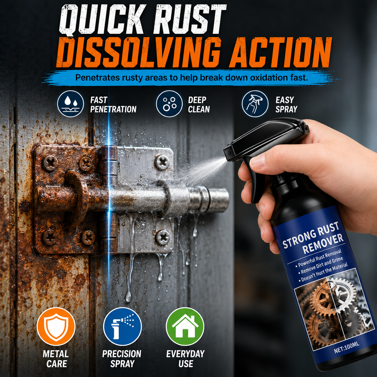 🔥🛠️High-Performance Lubricating Rust Remover and Preventative