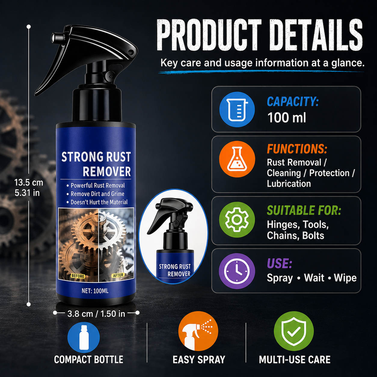 🔥🛠️High-Performance Lubricating Rust Remover and Preventative