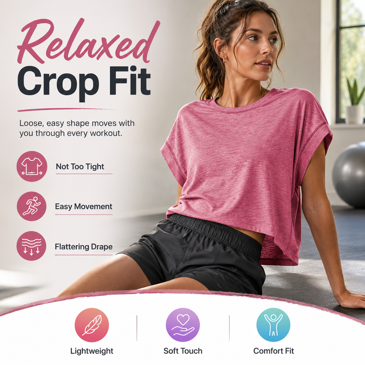 🔥Women’s Open Back Workout Tops Y2K Athletic Gym Slouchy Crop Running Tees