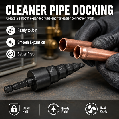 🔥🛠️5 in 1 HVAC Repair Tool, Copper Pipe Expander Drill Bit Kit for Air Conditioner