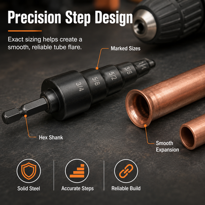 🔥🛠️5 in 1 HVAC Repair Tool, Copper Pipe Expander Drill Bit Kit for Air Conditioner
