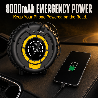 🚗 6-in-1 Portable Car Jump Starter & Tire Inflator – 600A, 8000mAh
