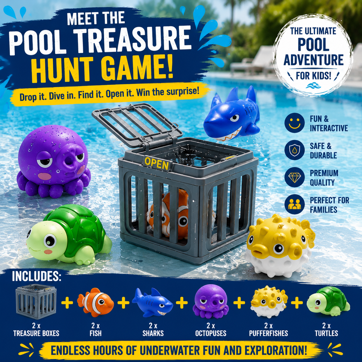 💦 Turn Your Pool Into a Treasure Hunt Adventure Kids Can’t Stop Playing