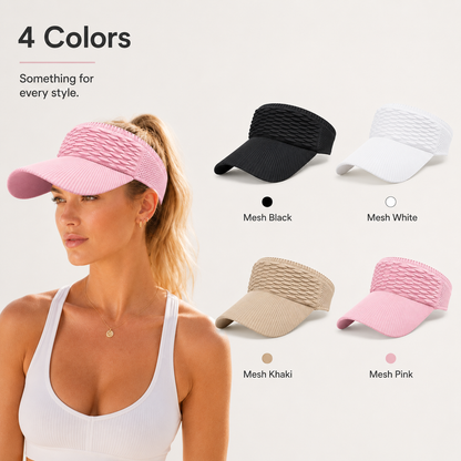 ☀️Women's High Ponytail Sun Visor Hat for Sun Protection