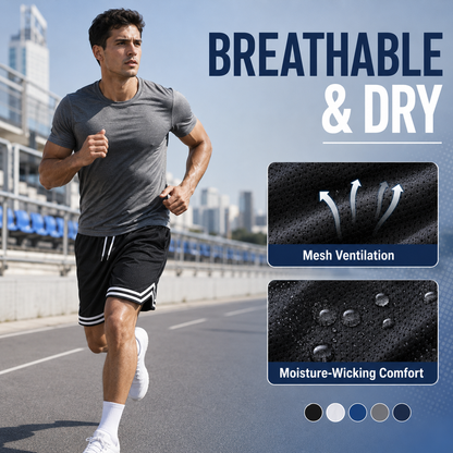 🔥 Hot Sale | Men's Premium Athletic Mesh Shorts (5-Pack)