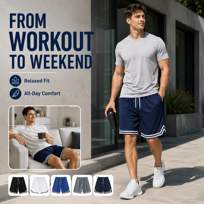 🔥 Hot Sale | Men's Premium Athletic Mesh Shorts (5-Pack)
