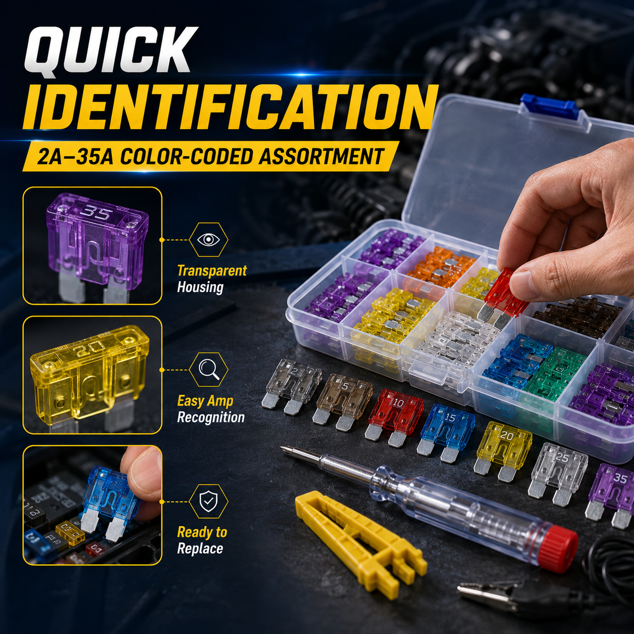 🔥 Best Seller | Boxed Automotive Fuse Blade Set