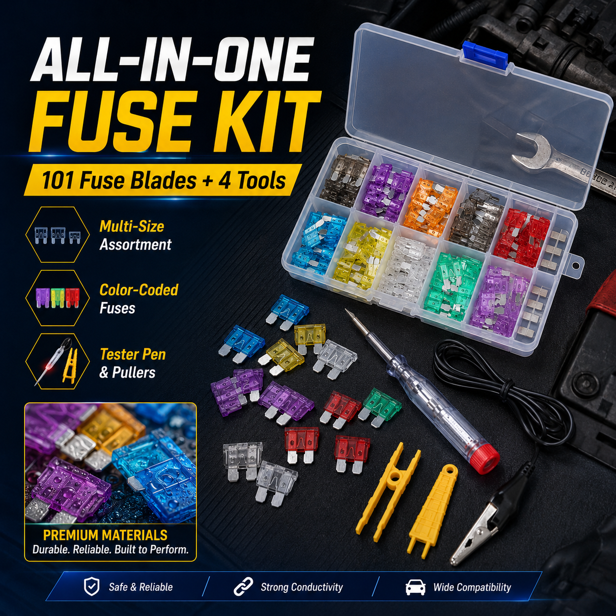 🔥 Best Seller | Boxed Automotive Fuse Blade Set