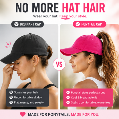 🎁LAST DAY 50% OFF | Ponytail Baseball Cap – Made For Ponytails, Built For Everyday Comfort