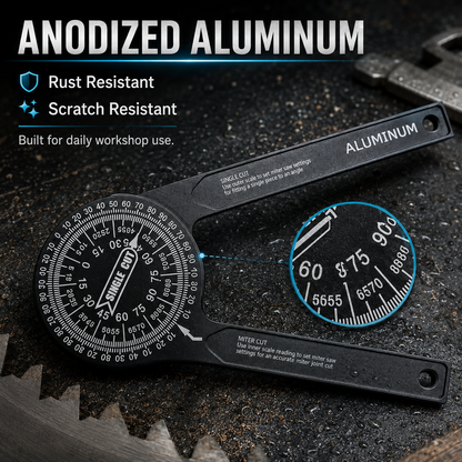 🔥 Bestseller 7-Inch Aluminum Miter Saw Protractor – Rust-Proof Angle Finder Tool ⚡