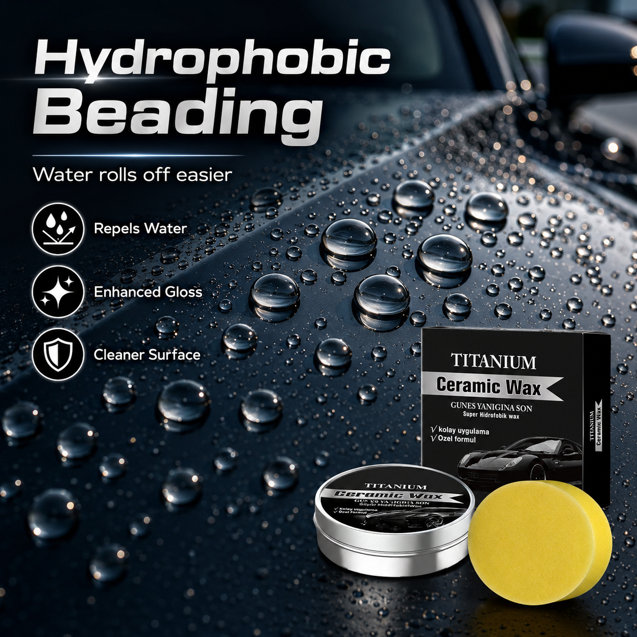 🚗 Hot Deal | Titanium Ceramic Car Wax – Long-Lasting Protection