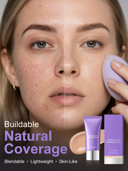 ✨ Hot Sale | Perfect Cover Serum BB Cream – Hydrating, Skin-Rejuvenating & Glass Skin Finish