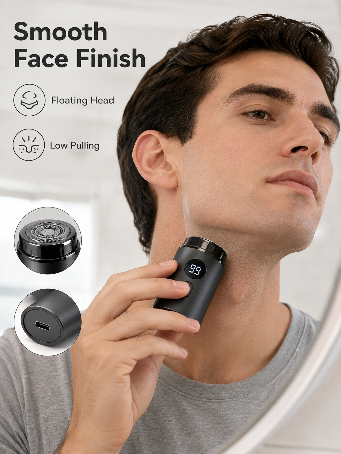 🔥 Hot Sale Mini Portable Electric Shaver for Men & Women – USB Rechargeable Waterproof Razor