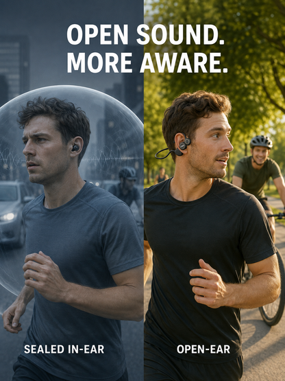 🔥 Hot Deal Open-Ear Neckband Bluetooth 6.0 Headphones – HiFi Stereo, ENC Calls & Sweatproof