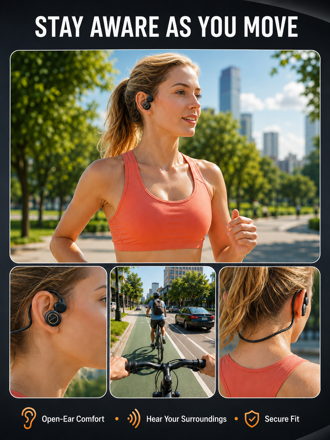 🔥 Hot Deal Open-Ear Neckband Bluetooth 6.0 Headphones – HiFi Stereo, ENC Calls & Sweatproof