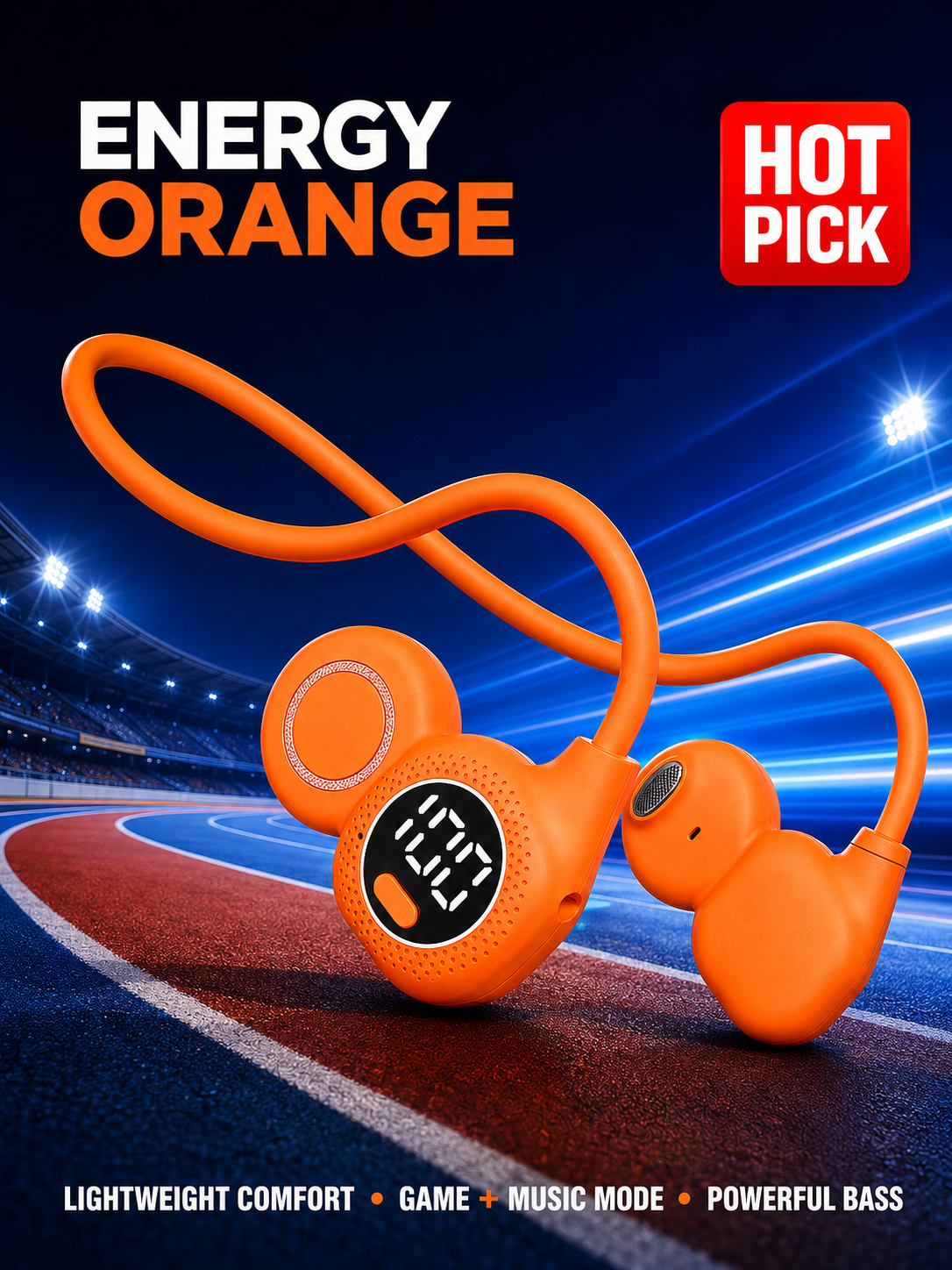 🔥 Hot Deal Open-Ear Neckband Bluetooth 6.0 Headphones – HiFi Stereo, ENC Calls & Sweatproof