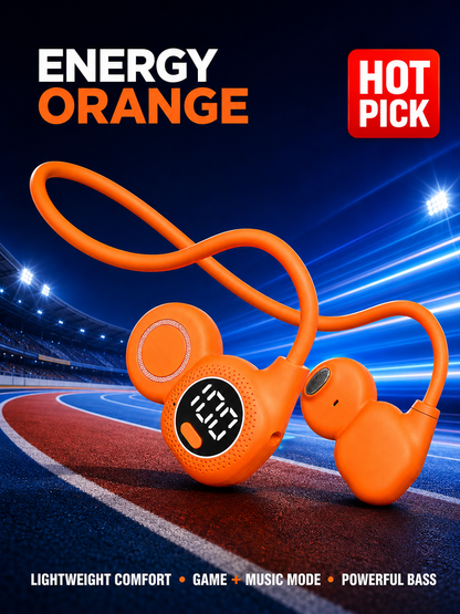 🔥 Hot Deal Open-Ear Neckband Bluetooth 6.0 Headphones – HiFi Stereo, ENC Calls & Sweatproof