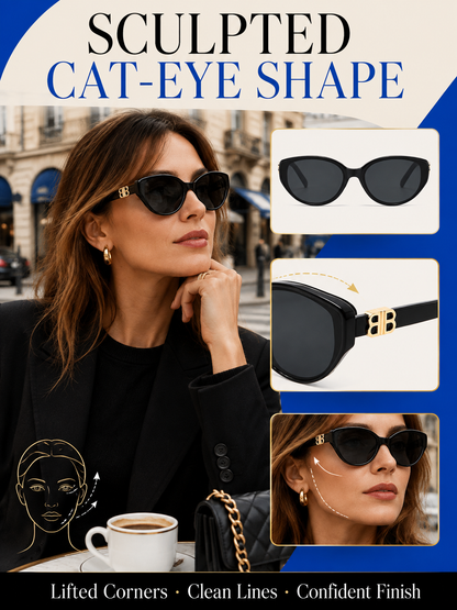 🔥 Summer Style Deal Modern Flat-Lens Cat-Eye Sunglasses