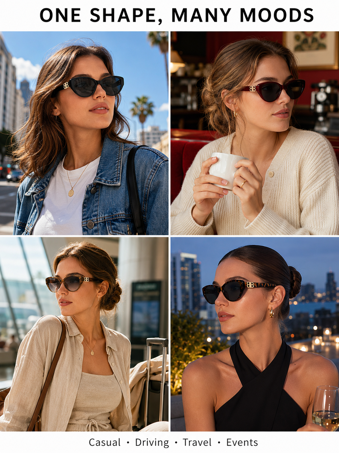 🔥 Summer Style Deal Modern Flat-Lens Cat-Eye Sunglasses