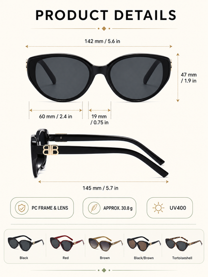🔥 Summer Style Deal Modern Flat-Lens Cat-Eye Sunglasses