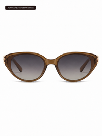Translucent tea-colored frames /gradient lenses