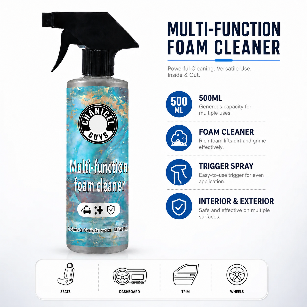 🛠️Limited-Time Sale | All-In-1 Car Cleaner Kit – Odorless Multi-Surface Cleaning Solution