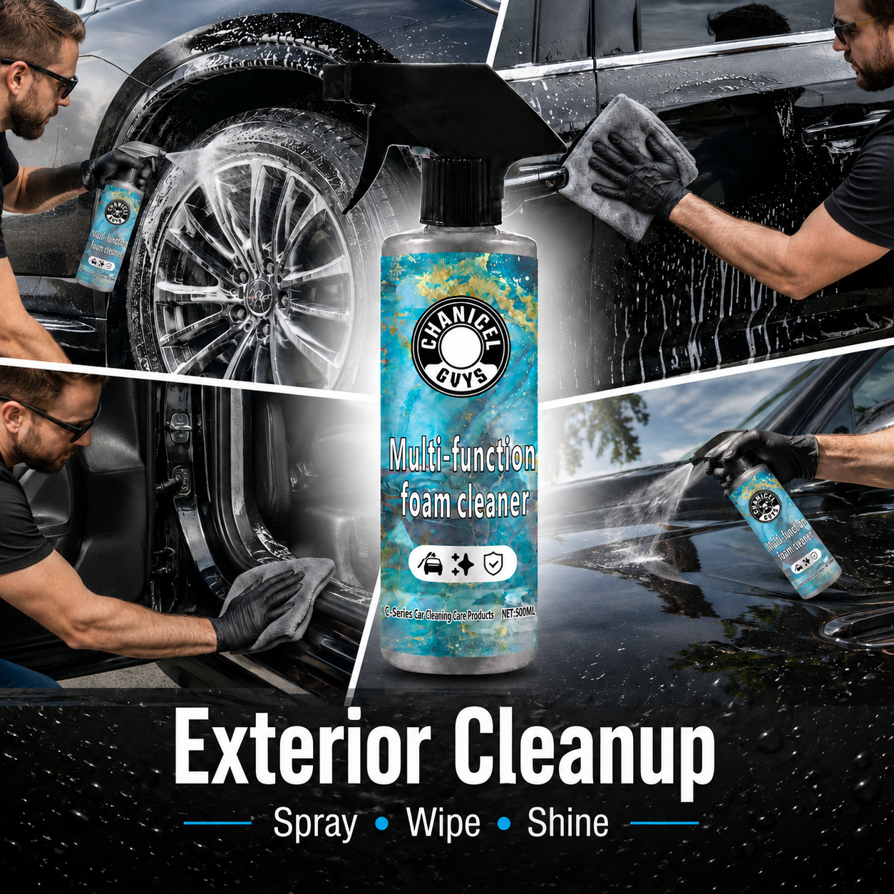 🛠️Limited-Time Sale | All-In-1 Car Cleaner Kit – Odorless Multi-Surface Cleaning Solution