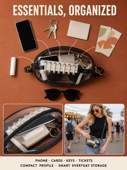 🏈 Game Day Favorite Clear Football Crossbody Bag with Adjustable Strap