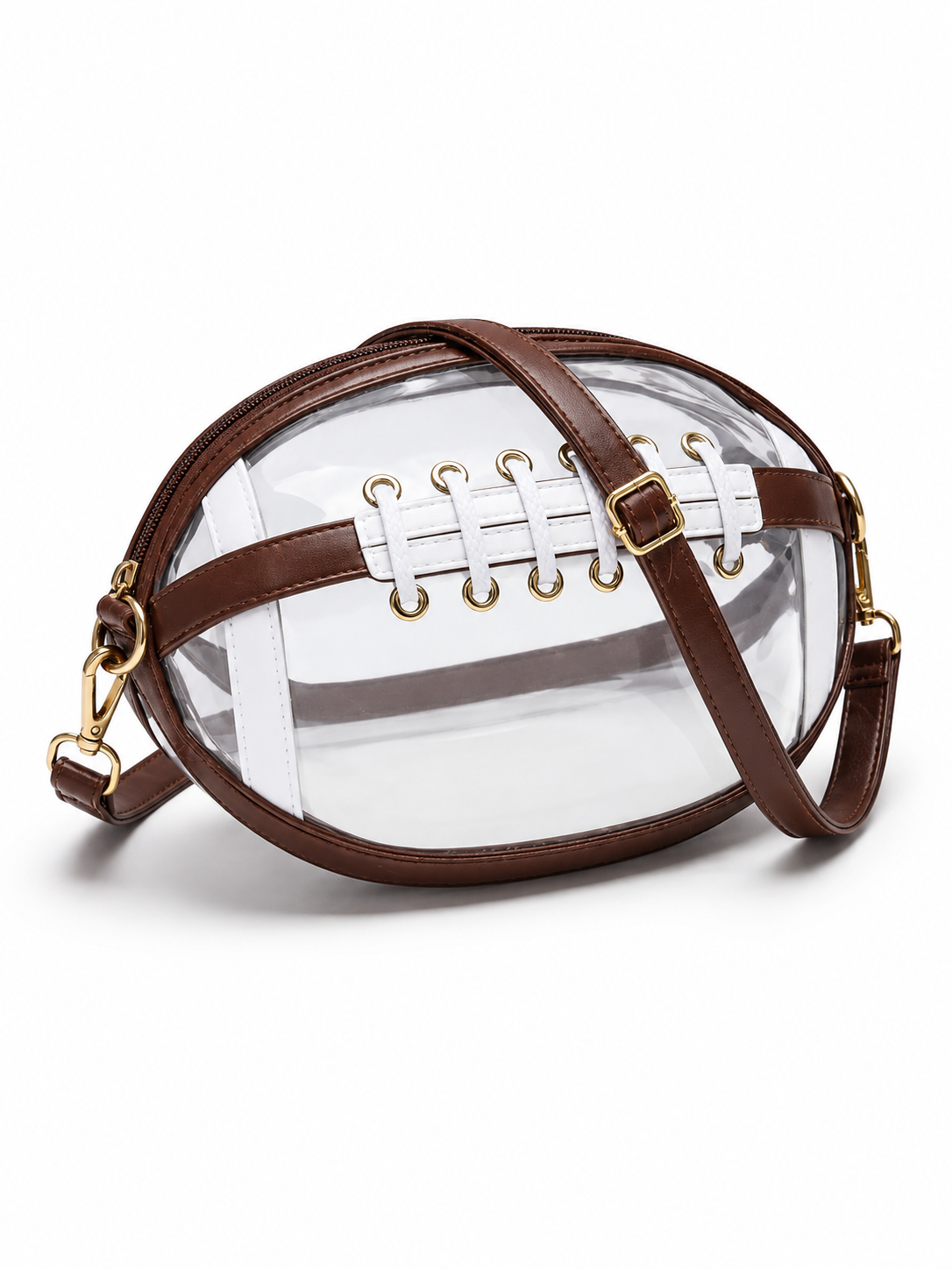 🏈 Game Day Favorite Clear Football Crossbody Bag with Adjustable Strap