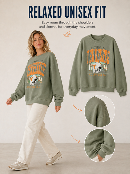 🔥 Retro Style Pick Unisex Vintage College Football Crewneck Sweatshirt