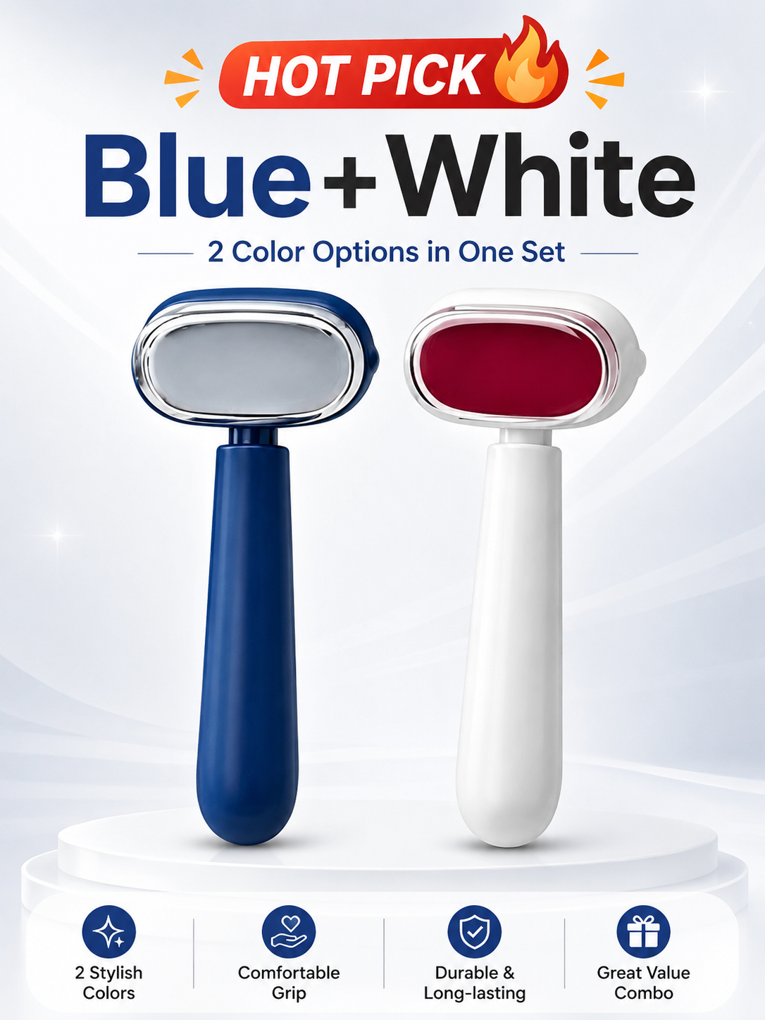 💧 Self-Care Essential Dual-Sided Foot Callus Remover with Replaceable Stainless Steel Blade