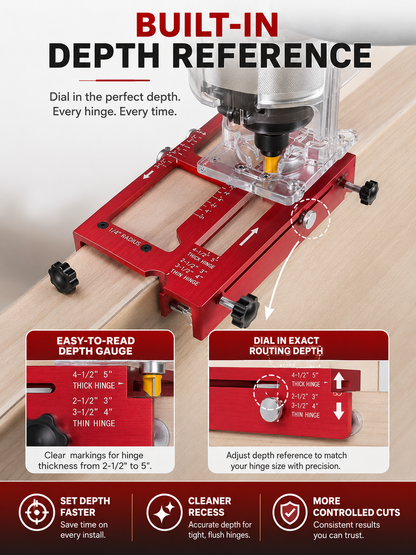 🔨 Workshop Essential Adjustable Door Hinge Jig for Precise Mortising