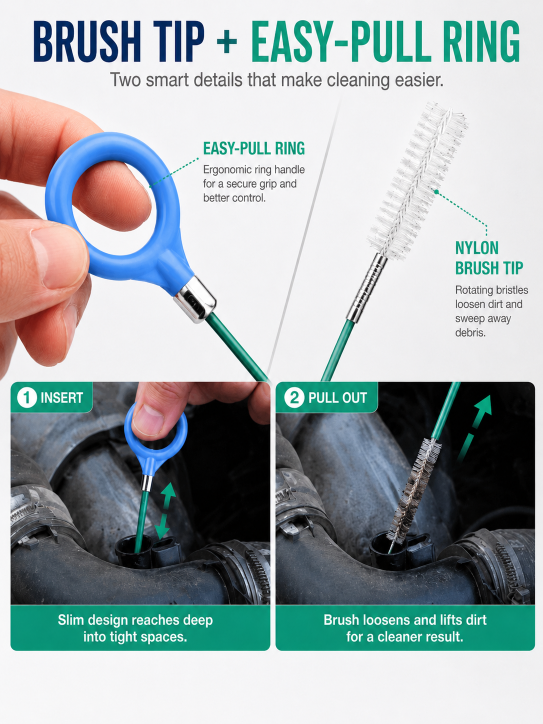 🔥 Limited-Time Deal 78-Inch Car Sunroof Drain Cleaning Tool — Flexible Long Tube Brush for Easy Clog Removal