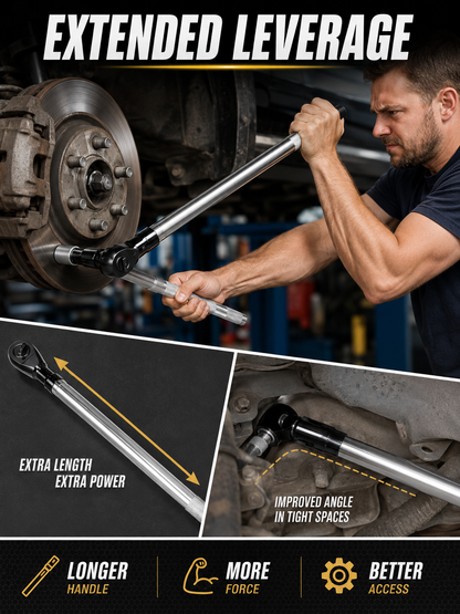 🔧 Hot Deal 1/2 Inch Wrench Extension Bar — Compact Alloy Steel Tool for Easy Nut & Bolt Fastening