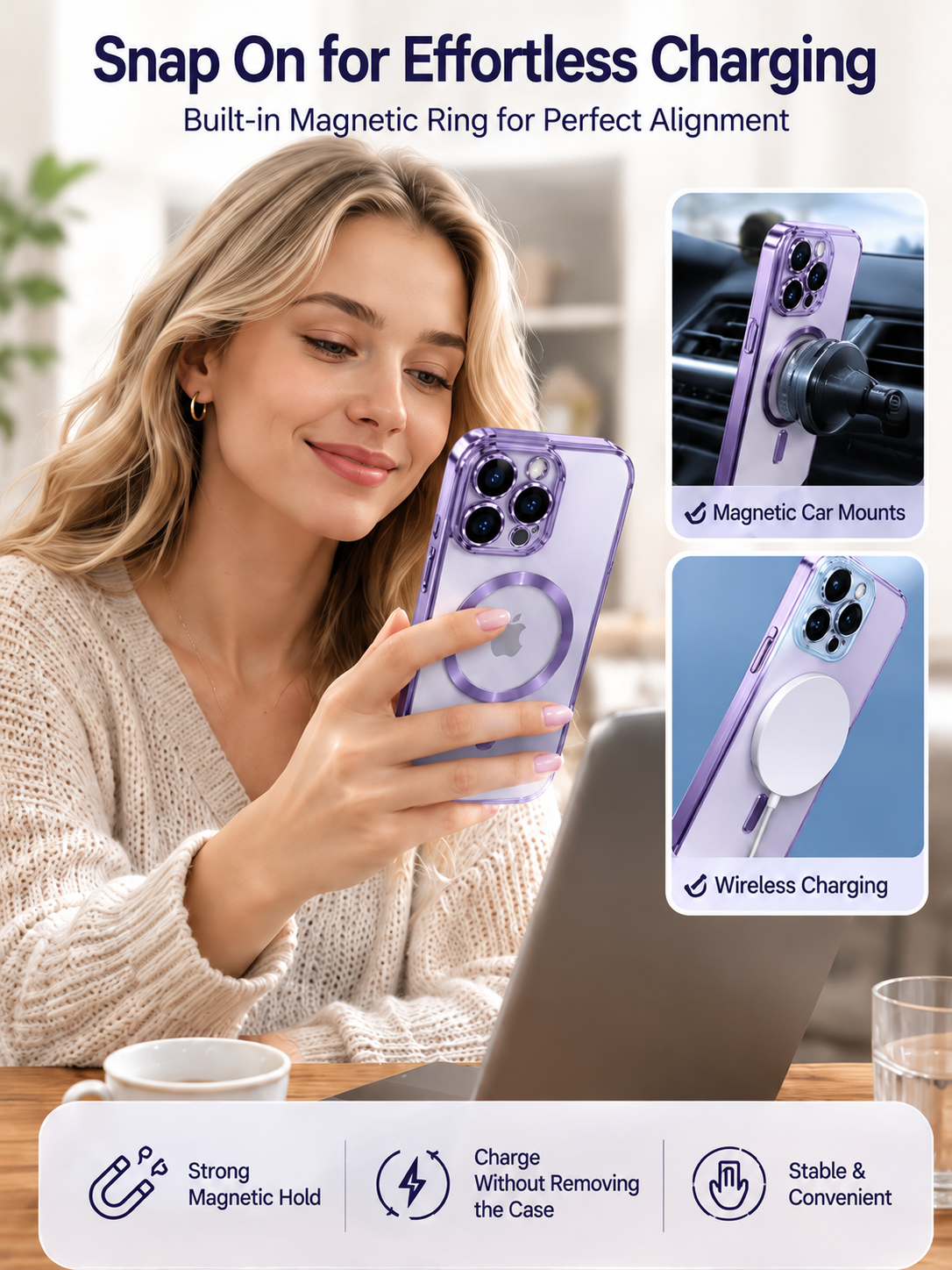 ⚡ Smart Deal ✨ Soft TPU Full Lens iPhone Case — Clear MagSafe Compatible Shockproof Cover