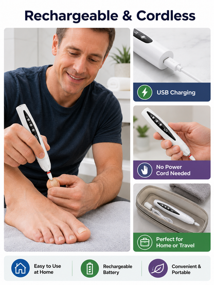 ✨ Beauty Essential 💅 Cordless Electric Nail Drill - Lightweight Tool for Thick Nail Care & Repair