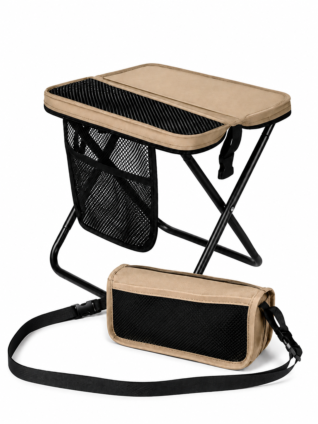 🔥 Outdoor Pick 🪑 12" Portable Folding Stool - Compact Collapsible Backpack Chair for Adults