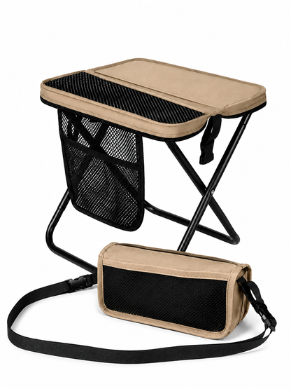 🔥 Outdoor Pick 🪑 12" Portable Folding Stool - Compact Collapsible Backpack Chair for Adults