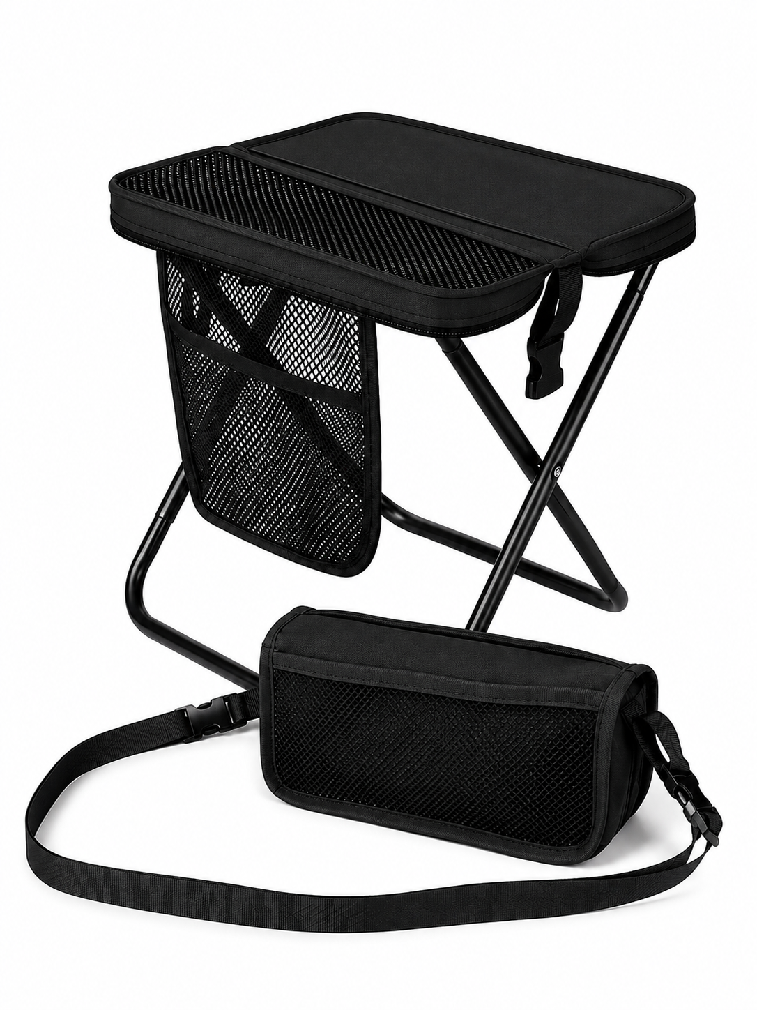 🔥 Outdoor Pick 🪑 12" Portable Folding Stool - Compact Collapsible Backpack Chair for Adults