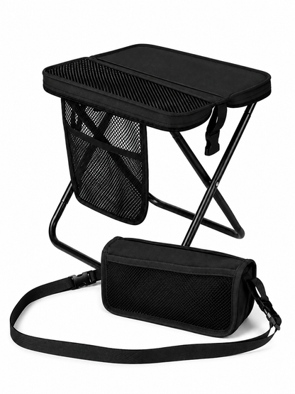🔥 Outdoor Pick 🪑 12" Portable Folding Stool - Compact Collapsible Backpack Chair for Adults